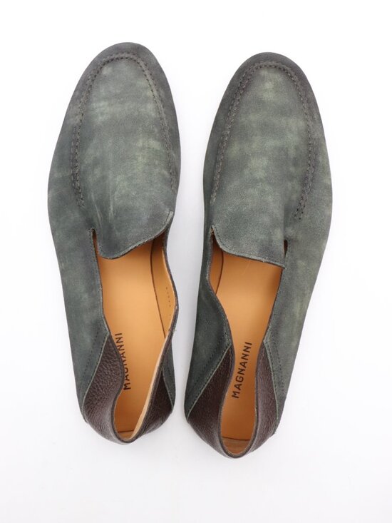 Magnanni Heston Men\'s Size 11 Green Suede Leather Belgian Loafers Slippers main image 7